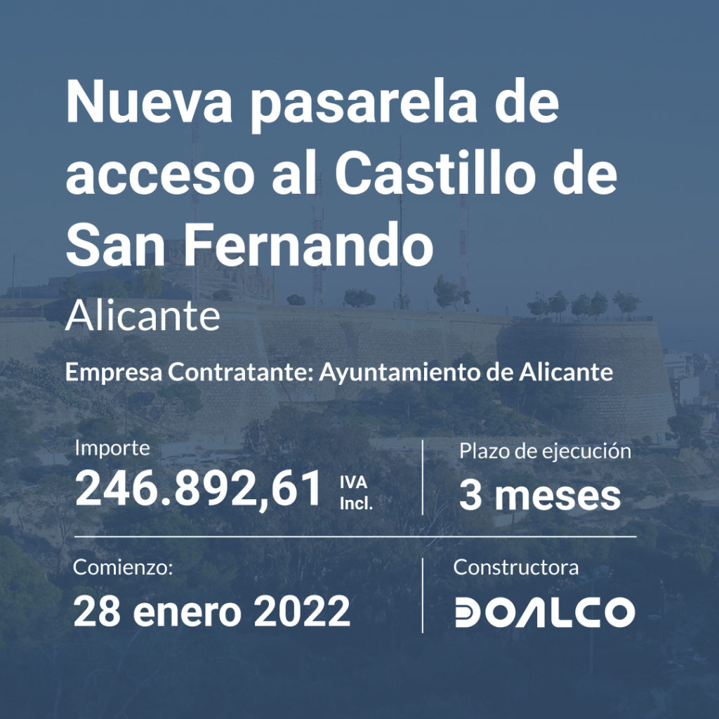 Nueva pasarela de acceso al Castillo de San Fernando